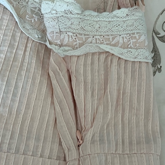 LoveShackFancy Pink Lace Trim Mini Dress - Picture 4 of 4